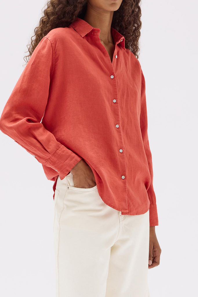 Xander Long Sleeve Shirt Papaya