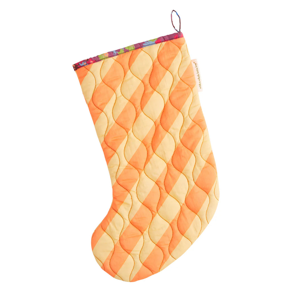 Jarita stripe Christmas stocking - desert