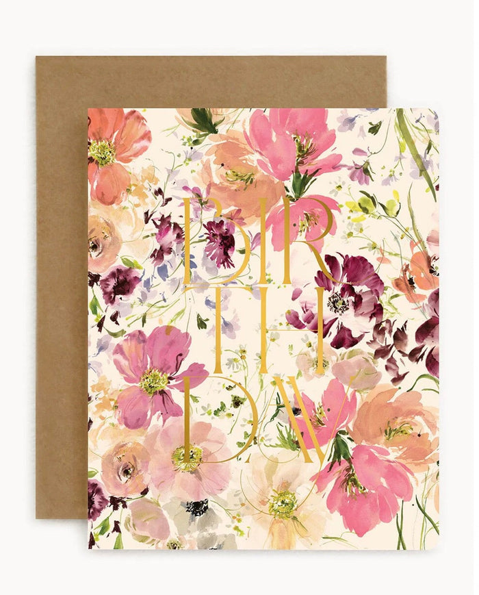 BIRTHDAY (PINK FLORAL) GREETING CARD