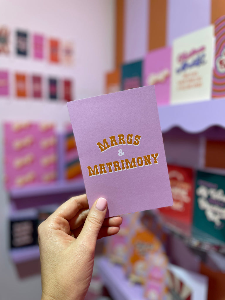 MARGS AND MATRIMONY - PINK HENS CARD