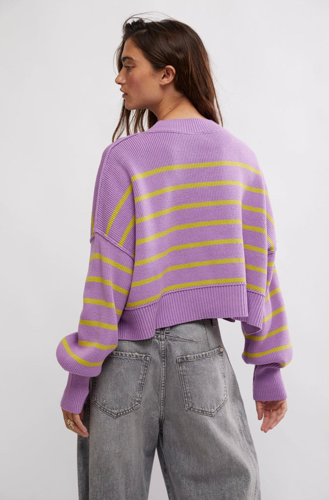 Easy Street Crop Pullover Iris Orchid