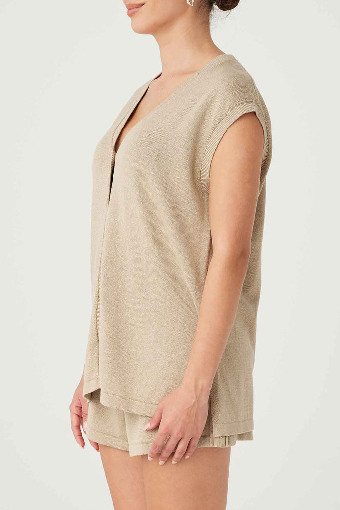 Ada vest taupe