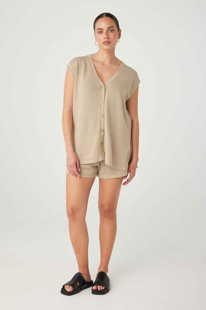 Ada vest taupe