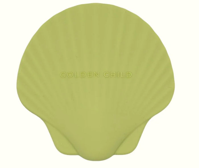 Shell baby teether - lime