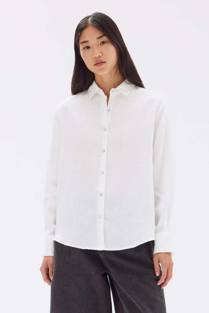 Xander Linen Shirt White