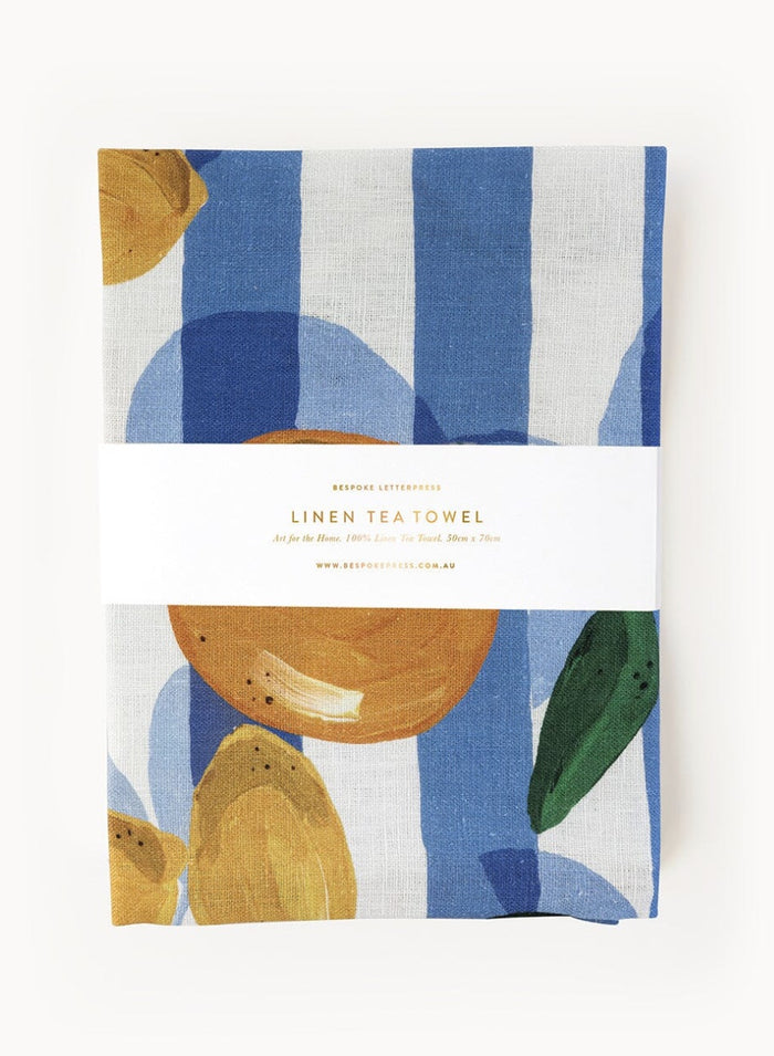 CITRUS 100% LINEN TEA TOWEL