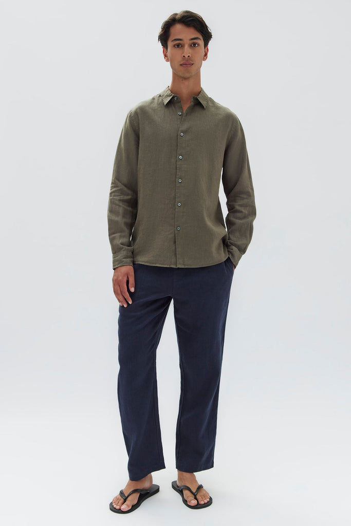 Casual Long Sleeve Shirt - Military