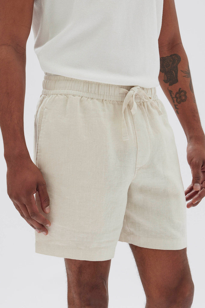 Tide linen short - limestone