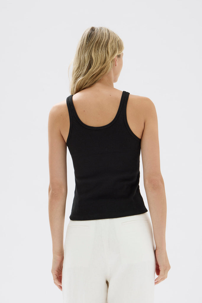 Drew Rib Tank Black