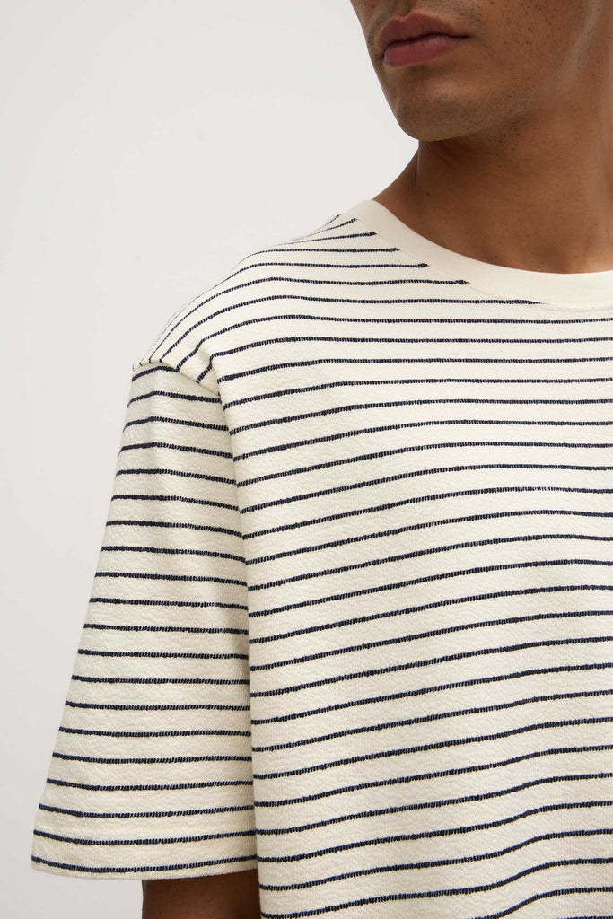 Volley Stripe Short Sleeve Tee Cream/Navy