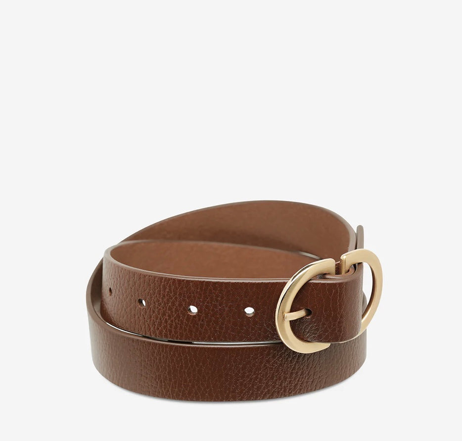 In Reverse Belt - Tan/Gold