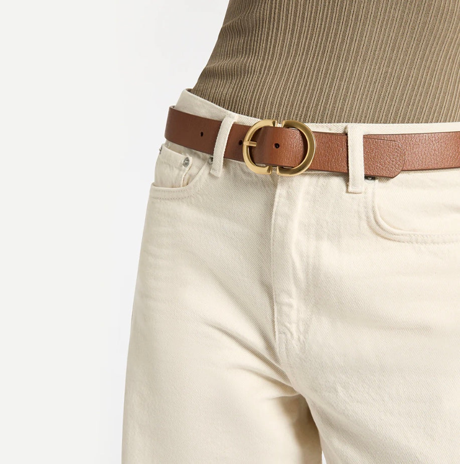 In Reverse Belt - Tan/Gold