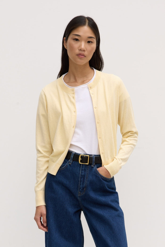 Semra Cotton Cashmere Cardigan Chamomile