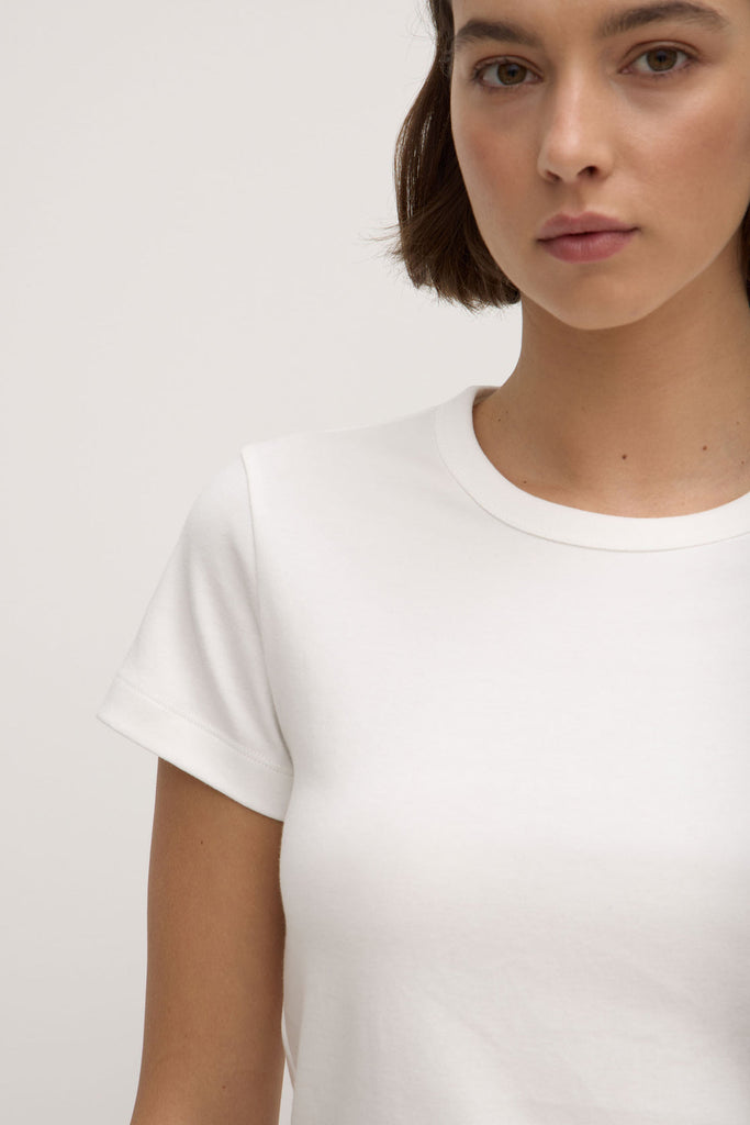 Lyla cap sleeve tee white