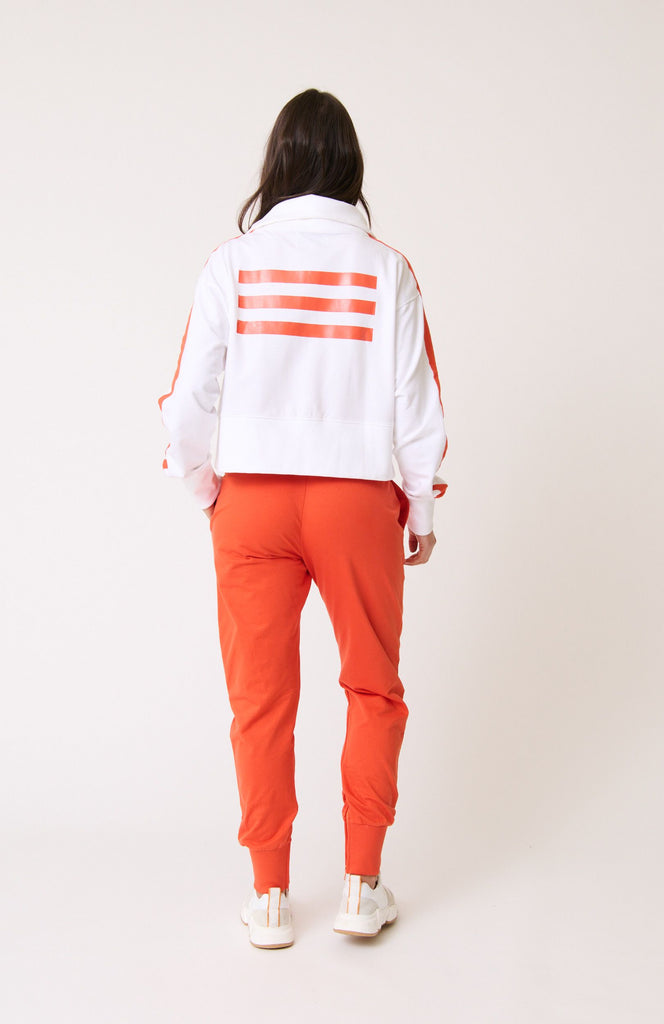 Ezra Sweater White / Mandarin