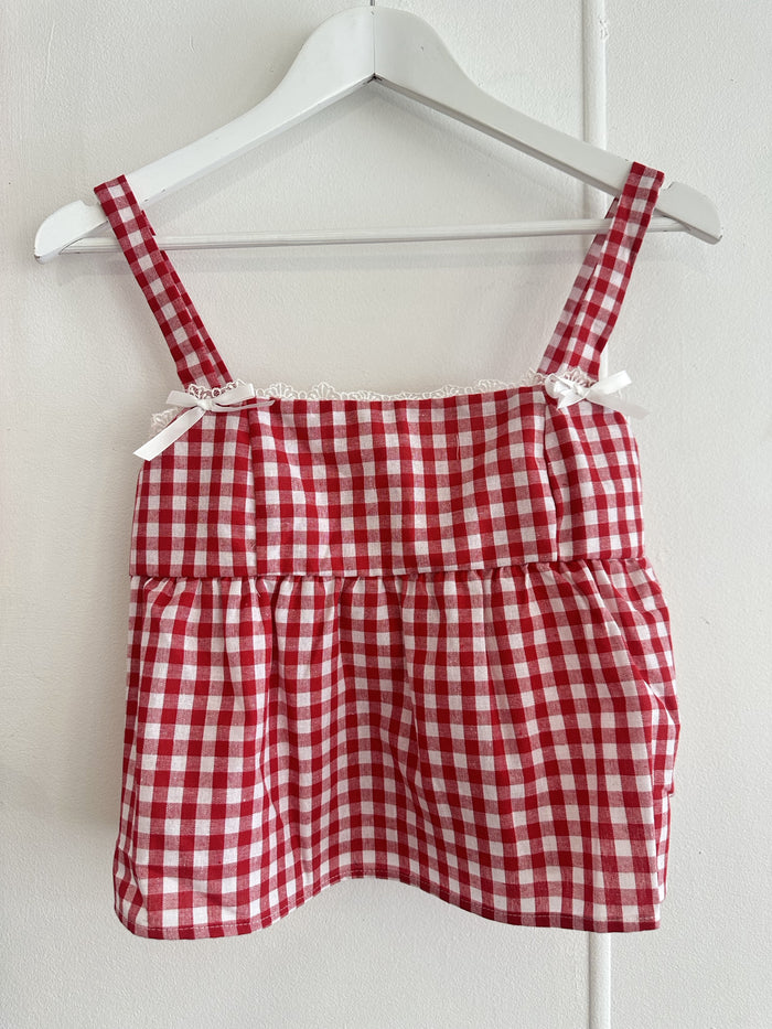 Cherry gingham set, by Frankie, Mika and max 