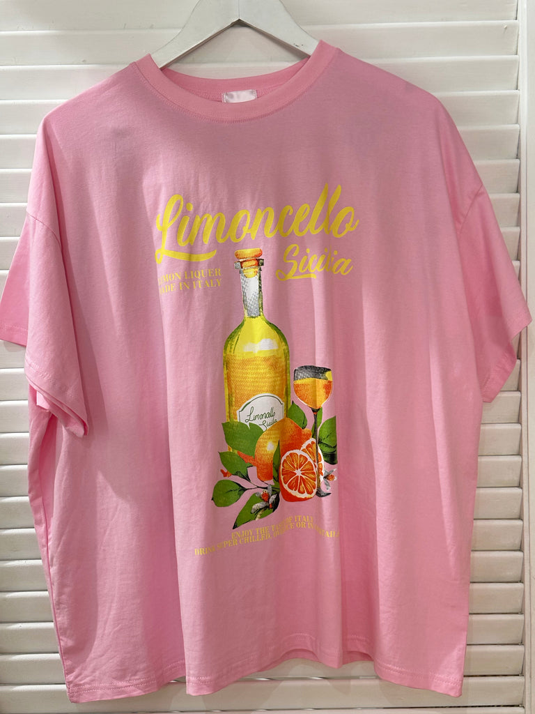 Limoncello Pink Tee / Yellow Short Set