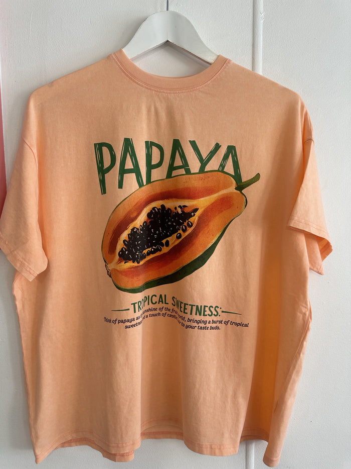 Peach Papaya Acid Wash Tee