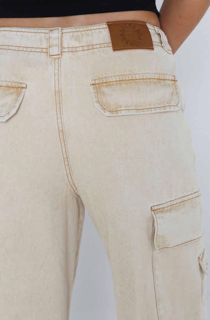 Jude Cargo Pant Beige Denim