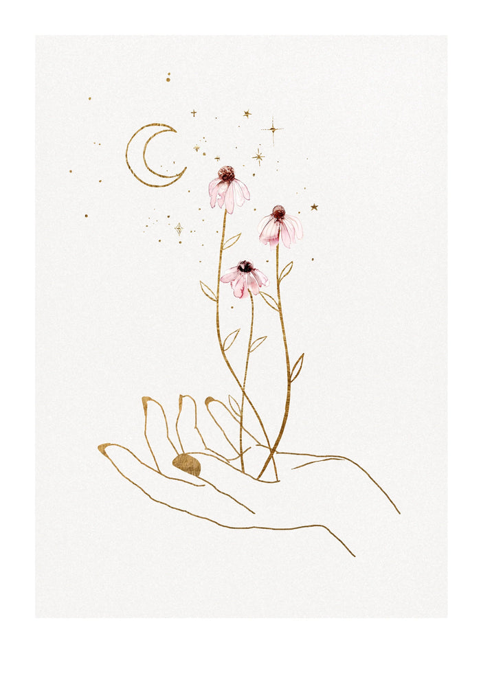 Moonflowers Print A3